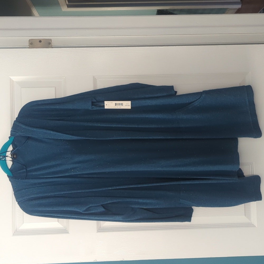 United States Sweaters XL textured hooded cardigan with pockets